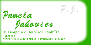 pamela jakovics business card